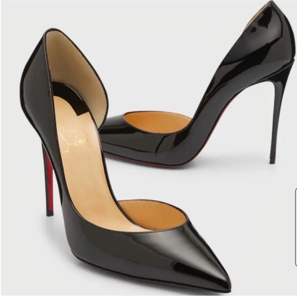 Christian Louboutin Shoes - Christian Louboutin Iriza 100mm Pumps - Patent calf leather d’orsay heels 37.5